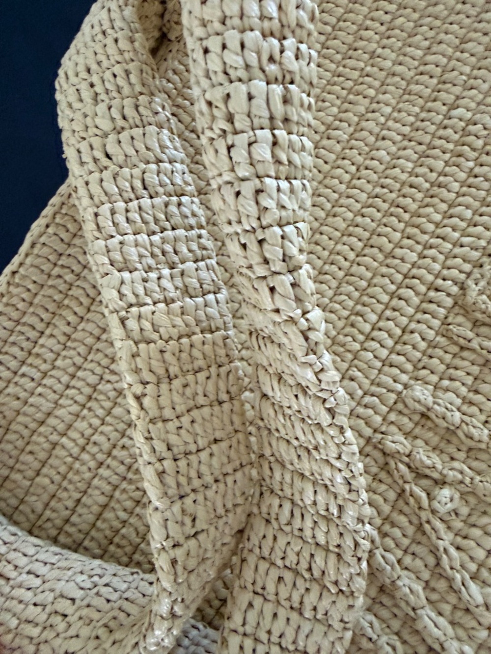 Saint Laurent YSL raffia tote logo bag largw - Picture 6 of 10